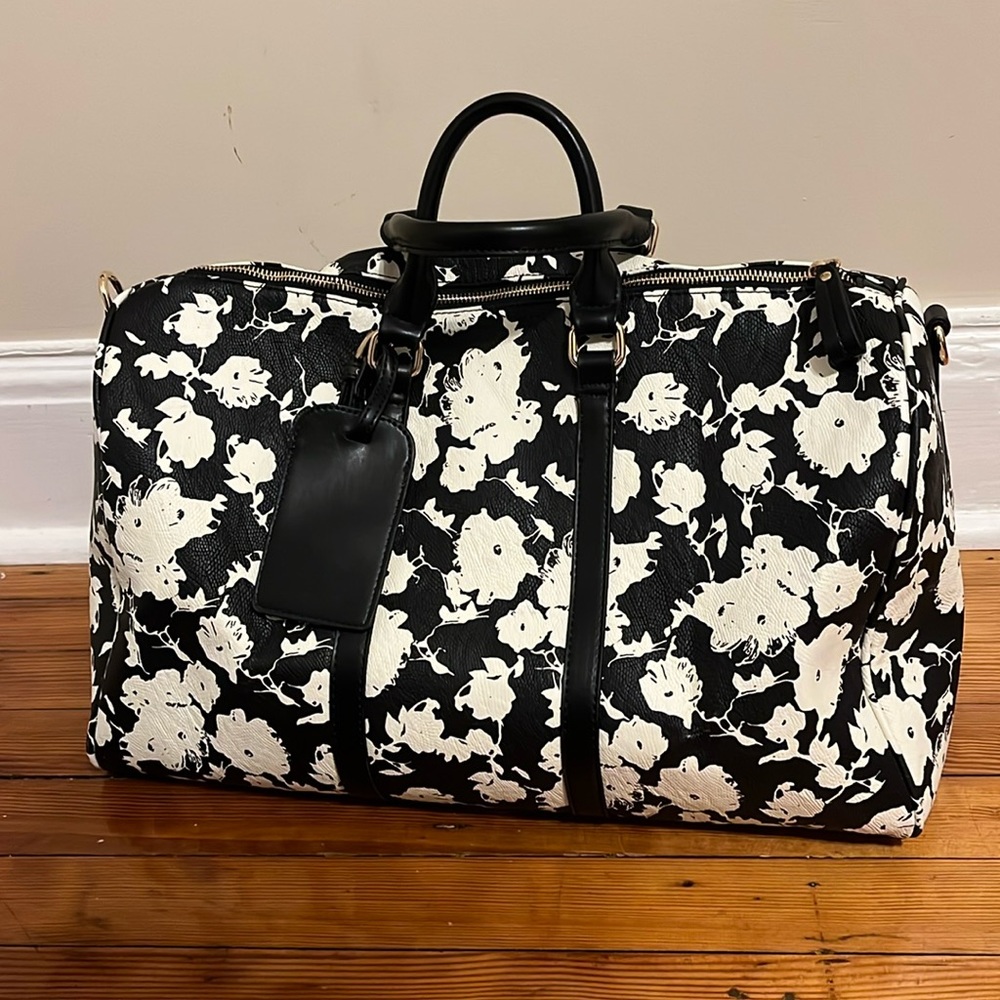 Floral weekender bag